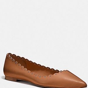 Coach Jill Soft Shine Calf Flats Saddle Sz 5.5